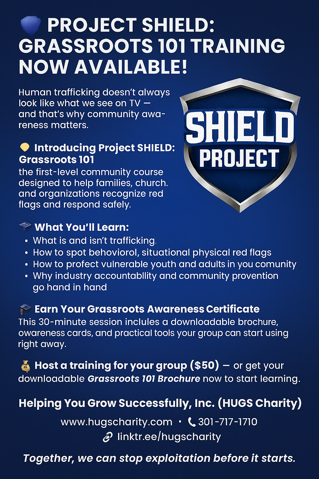🛡️ Project SHIELD: Human Trafficking Awareness Training